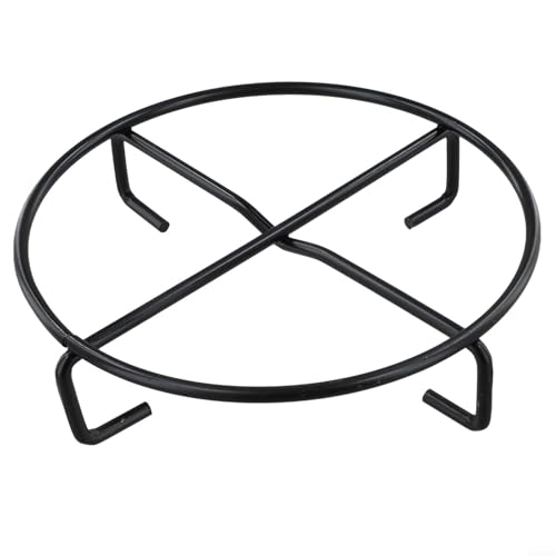 Support de cocotte en métal de 19,8 cm pour la cuisine extérieure, le camping et la cuisine intérieure, noir