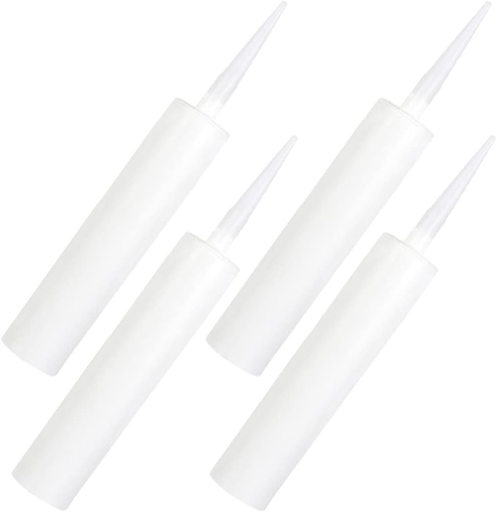 Angoily Latex Caulk Tube Caulking Seal Empty Caulk Tubes Fillable, 4