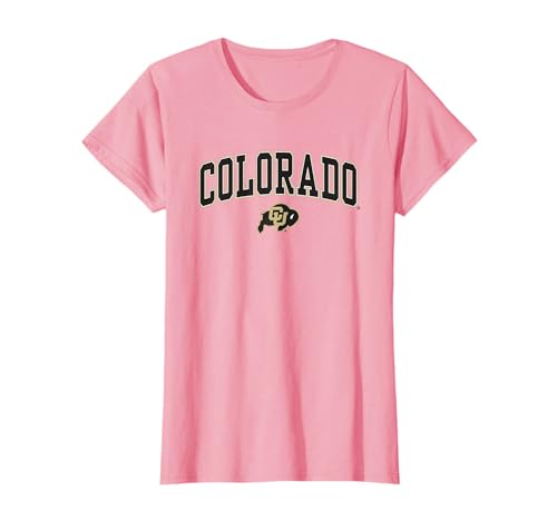 Colorado Buffaloes Womens Arch Over Pink T-Shirt