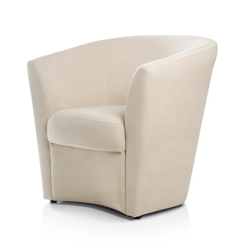 SUENOSZZZ-ESPECIALISTAS DEL DESCANSO Butaca descalzadora Sofia, butaca para Dormitorio tapizada en Tela Beige