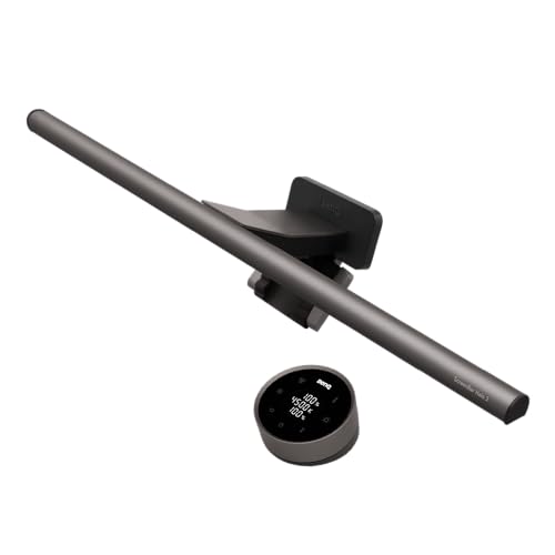 BenQ ScreenBar Halo 2 LED Monitorlampe mit kabellosem Controller blendfreiem Licht einstellbarer Helligkeit & Farbtemperatur augenschonend USB-betrieben