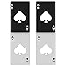 10 St&uuml;ck Flaschen&ouml;ffner, Edelstahl Bierdeckel Dosen&ouml;ffner, Poker Ace of Spades A Cards Wasserflaschen&ouml;ffner, Brieftaschen-Flaschen&ouml;ffner - Silber & Schwarz (Silber2 + Schwarz2)