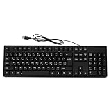 Clavier filaire pour ordinateur portable : élégant et complet, adapté à différents besoins et compatible avec la plupart des styles de design, clavier arabe