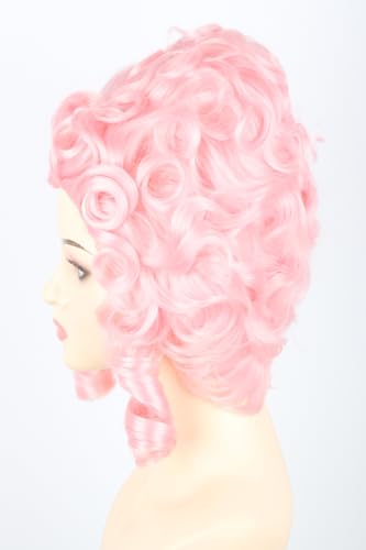 Perruque de Costume Rose 18ème Siècle Confortable Sans Chaleur - 3