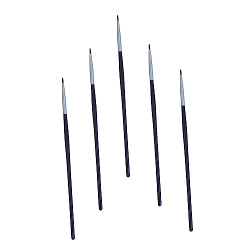 LOORGVEL Set de 5 Brochas de Precisión para Delineador de Ojos y Aplicación de Labios, Material Respetuoso Piel, Adecuado para Mujeres y Niñas