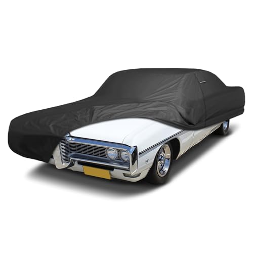 Image of iCarCover Premium Custom Car Cover for 1965-1970 Pontiac Parisienne Wagon Heavy Duty Waterproof All Weather Rain Snow Sun Protector Custom Fit Full Exterior Indoor Outdoor Protection Car Cover (Black)