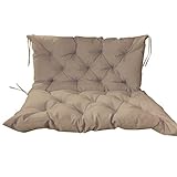 HUHJYUGE Wasserdicht Bankkissen mit Rückenlehne 120x100cm, Outdoor Porch Patio Swing Stuhlkissen 2 oder 3 Sitze, Bank-Schaukel-Verdicken-Anti-Rutsch-Sitzkissen für Gartenmöbel