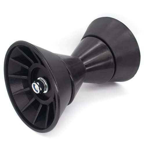 UpluMarine 7 X 4 Boat Trailer Roller Assembly with 1/2 Inch Shaft Bow Stop Black