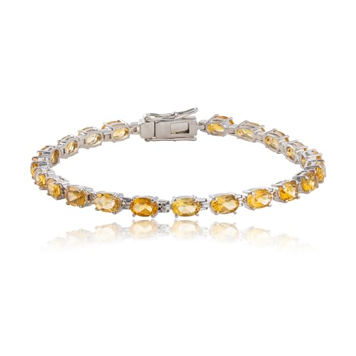 MAX + STONE 925 Sterling Silver Tennis Bracelet for...
