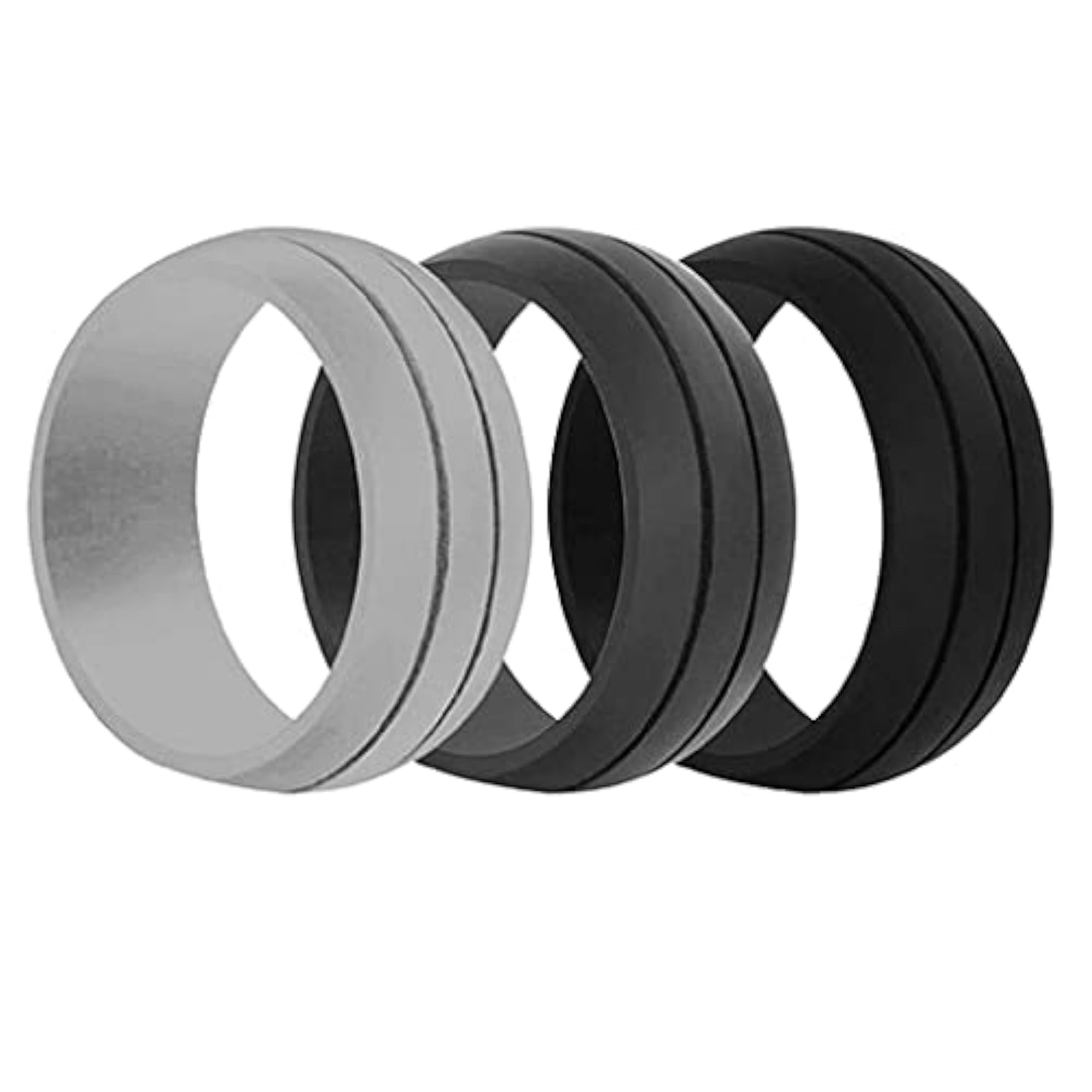 Men's Rubber Silicone Wedding Band Ring, Size 12