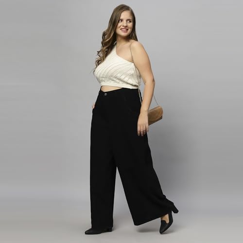 Image of TURNING BLUE Extra Wide High Rise Stretchable Plus Size Jeans for Women