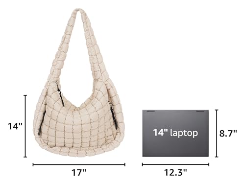 Bolso tipo Tote acolchado grande ligero para mujer miniatura 3
