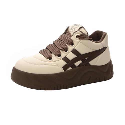 Baskets de marche femme semelle souple baskets chaudes à lacets hiver