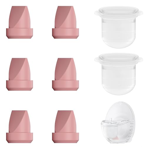 Image of 8PC M6 Breast Pump Replacement Accessories, Including 6pcs Duckbill Valve and 2pcs Diaphragms for Momcozy Mobile Style | M6, Replace for Momcozy Pump Parts, Not Original Parts, 8PC Red