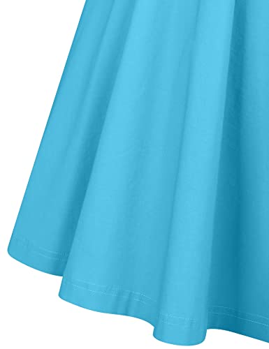 Image of GownTown Women's 1950s Vintage Dresses Short Sleeves Cocktail Stretchy Party Dresses with Pocket