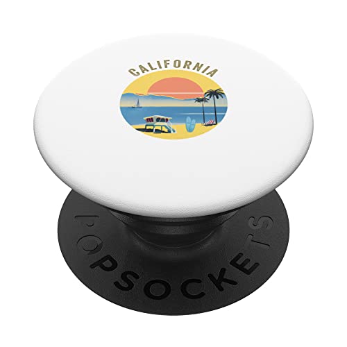 California Souvenir Apparel – Retro Vintage California PopSockets PopGrip Intercambiable