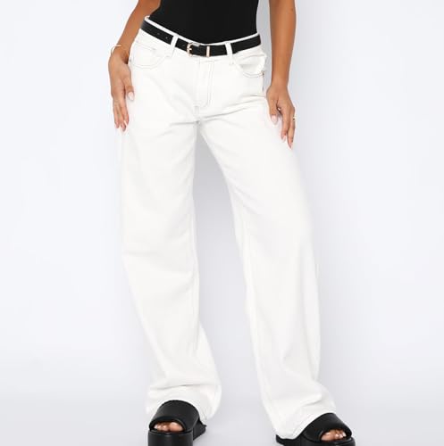 Women's Straight Leg Denim Pants Baggy Low Waist Boyfriend Jeans Casual Vintage Loose Jeans Y2K Streetwear2