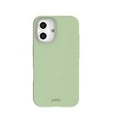 Pela Compatible with iPhone 16 Phone Case, Sage Green - Protective Phone Case with Screen Protection - Eco Friendly Cover Compatible with iPhone 16