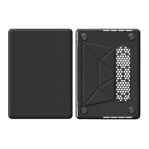 Image of ProElite Case for MacBook Pro 14 inch 2025 2024 2023 2022 2021 M5 Pro /M5 Max /M5 /M4 /M3 A2918 A2992 M2 A2779 M1 A2442 Pro Max, Slim Leather Case with Foldable Stand, Black