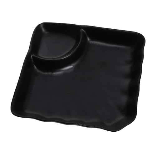 Plato de melamina negro para sushi y aperitivos miniatura 1