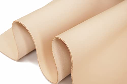 Firm Vegetable Tanned Full Grain Tooling Leather Thick Cowhide Handmade Stiff Leather Material For Craft/Tooling/Caving/Hobby Workshop (Natural-3.0Mm, 10X10Inches) #TOP2