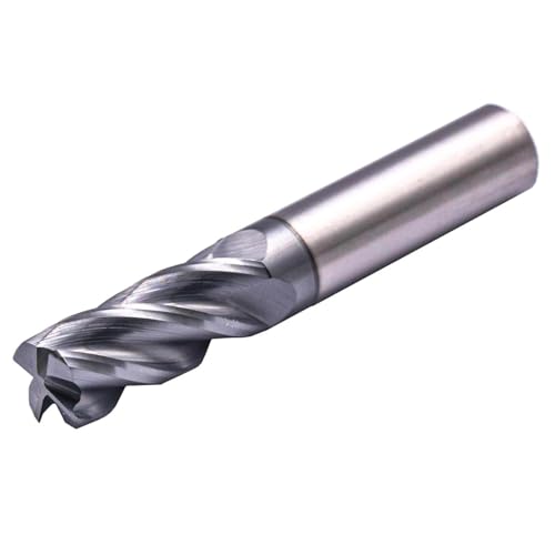 Image of 1 /2 inch 4 Flute Solid Carbide End Mill, 0.04 inch Corner Radius, AlTiN Coated | 30 Degree Helix, 1 /2 inch Cutting Diameter, 1 /2 inch Shank Diameter, 1-1 /4 inch Length of Cut, 3 inch Overall Length