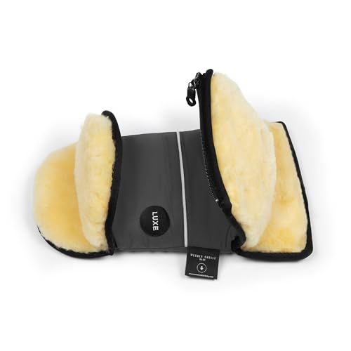 Image of Werner Christ Baby Sheepskin Hand Warmer - GLOVY Luxe Gloves are The Ideal Baby Carriage muff Made of Medical Fur, Warm Universal and Water-Repellent Hand muff