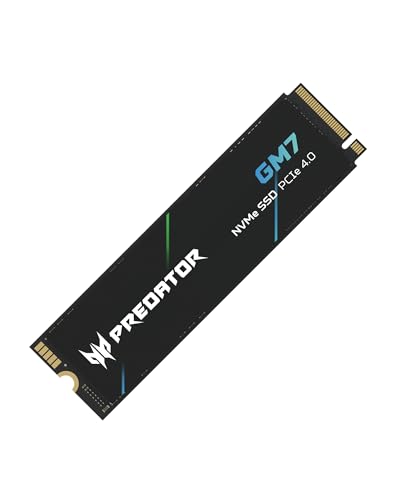 Acer Predator SSD GM7 1TB M.2 NVMe PCIe Gen 4x4, Up to 7200 MB/s, HMB+SLC, Internal PC Solid State Drive for Laptop, Desktop and PS5