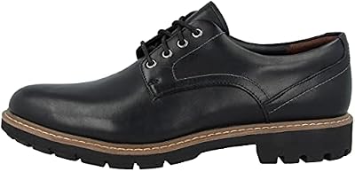 Clarks Batcombe Hall Derby - Zapatos de Cordones para Hombre, Negro (Black Leather), 39.5 EU