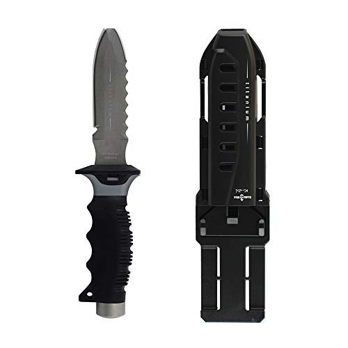 New Tusa Xpert II 420 Stainless Steel Scuba Diving BCD Knife (Flash Yellow) with Drop Point Tip