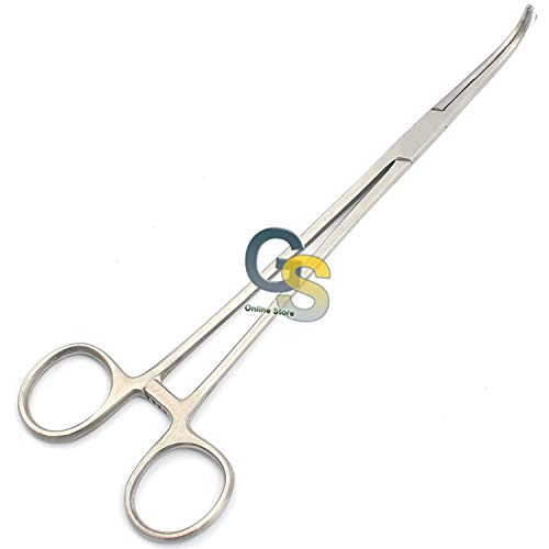 G.S MIXTER Forceps Full Curved Right Angle Serrated Jaws G.S (7.25