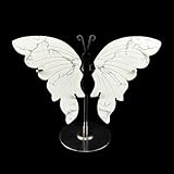 Natural Crystal Gem Stone Howlite Carved Butterfly Wings Figurine