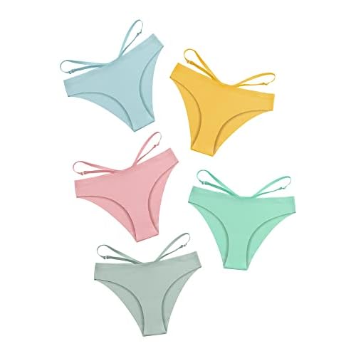 DEANGELMON Seamless Underwear for Women No Show Bikini Panties Comfortable Stretch Invisible Ladies Hipster Briefs