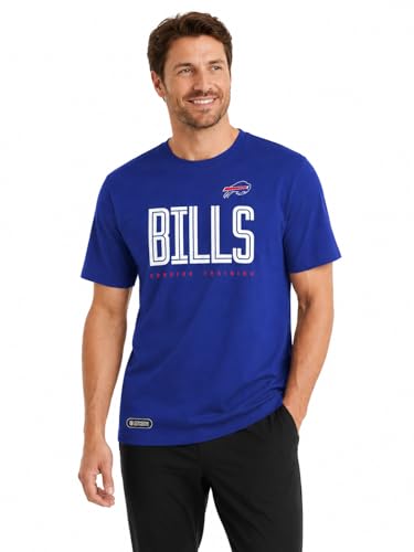 Outerstuff NFL Men's Buffalo Bills Short Sleeve Performance T-Shirt Top, Huddle Up Size XL