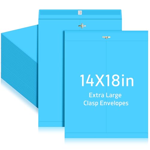 Feifeiya 40 Pcs Extra Large Mailing Clasp Envelopes 14 x