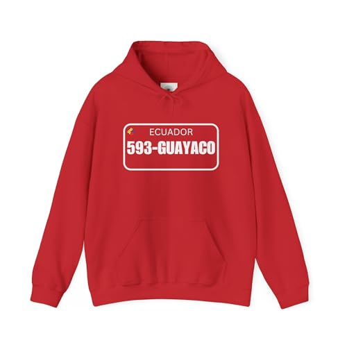 Pull Ecuador pour voyage sweat à capuche rouge souvenir équatorien