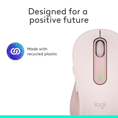 Image of Logitech Signature M650 Wireless Mouse - for Small to Medium Sized Hands, 2-Year Battery, Silent Clicks, Customisable Side Buttons, Bluetooth, for PC /Mac /Multi-Device /Chromebook - Rose