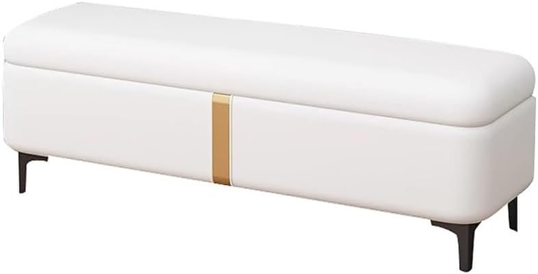 Shoe Bench Storage Stylish Entryway Bench for Home Bedroom and Hallway Long Seating for Shoes and Accessories(White,40x40x40cm)