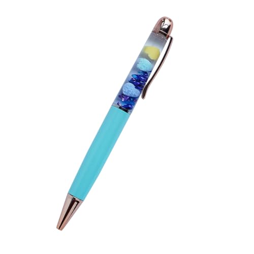 Image of Heart Ballpoint Pen Unique Floating Glitter Stationery Perfect Valentines Birthday Party Favor Gifts(Blue)