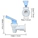 ITROLLE Water Cooler Faucet 2PCS White Plastic Water Cooler Spigots Reusable Spigot Spout Leak Proof Water Beverage Lever Pour Valve Water Crock Water Tap Blue and Red (Red Safety Lock)
