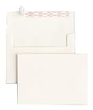 Fine Impressions 250-Count Ecru Square Flap Premium Self-Sealing Envelopes for Invitations/Greeting Cards/Announcements, Size A7 (5.25" x 7.25")