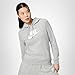 Nike Women's Sportswear Club Fleece Logo Pullover Hoodie, Dark Grey Heather/White, Large
