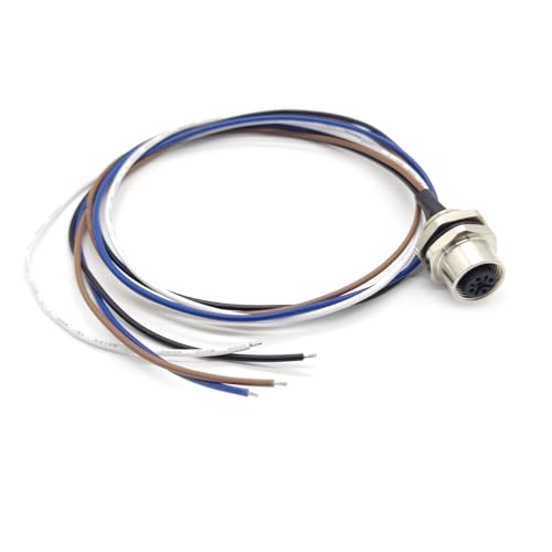 Cable conector hembra M12 4 pines 1 metro miniatura 6