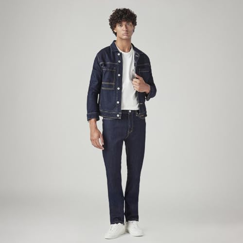 Image of Levi's Men's 511 Dark Indigo Slim Fit Mid-Rise Jeans