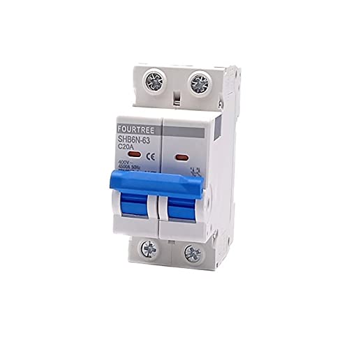 Disjoncteur 2 broches type C 16A protège efficacement vos circuits domestiques sur rail DIN 36mm