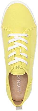 Vionic Women's Sunny Pisces Canvas Fashion Sneaker- Supportive Casual Shoes That Include Three-Zone Comfort with Orthotic Insole Arch Support, Canary 7 Medium | Image 2