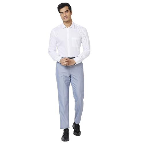 Image of Park Avenue Men's Pure Cotton Structure Pattern Slim Fit Semi Cutaway Collar Full Sleeve Formal Shirt