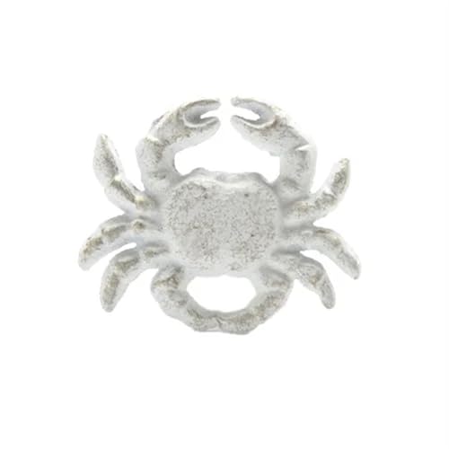 Poignées en fer blanc crabe et coquillage finitions soignées pour armoire - 4