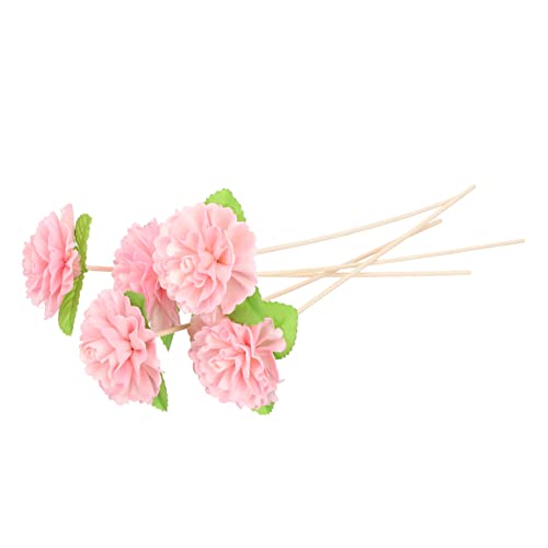 5 unidades palitos difusores aroma ratán natural con flor para aceite esencial
