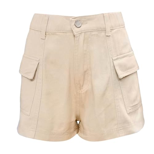 Short cargo en jean d'été décontracté avec boutonnière robuste